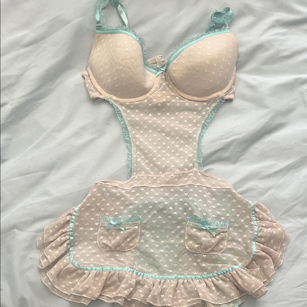 Victoria's Secret Beige and Mint Chemise